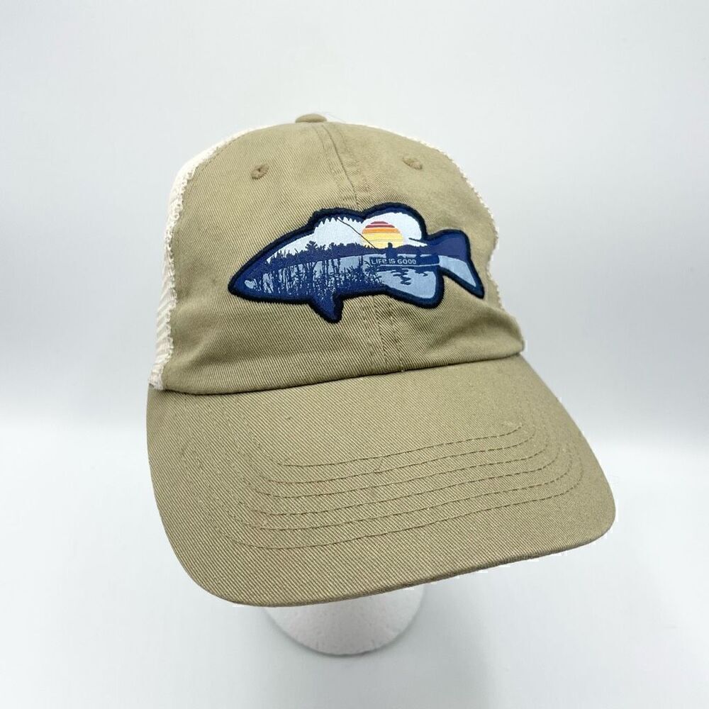 Life is Good fishing vista SnapBack cap hat